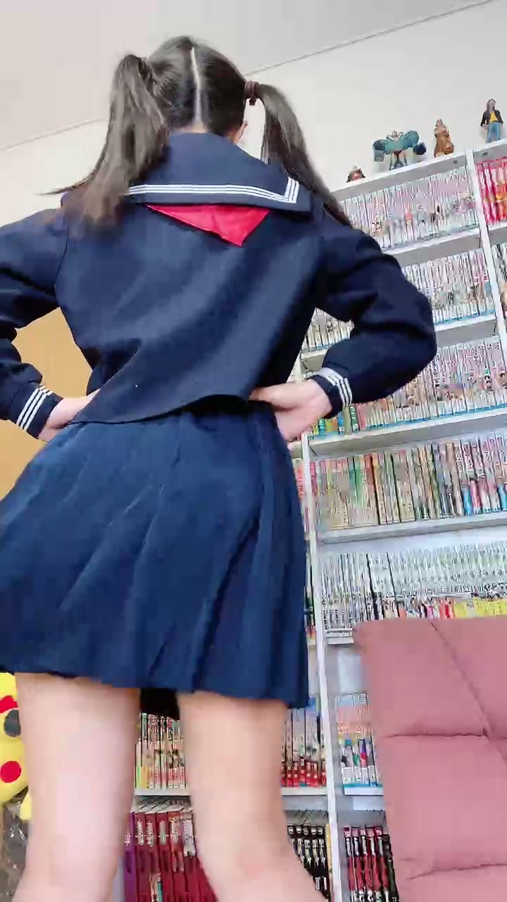 【ミニスカ制服JKになってお尻をフリフリ！】【天津いちは】#japanesegirl #cosplaygirl #Sailorsuit