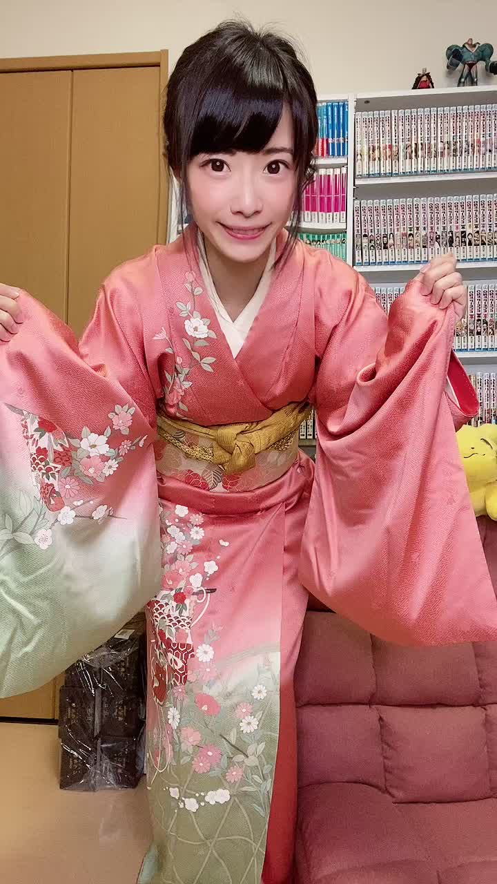 【着物美人！】【天津いちは】#japanesegirl #kimono #japanesekimono