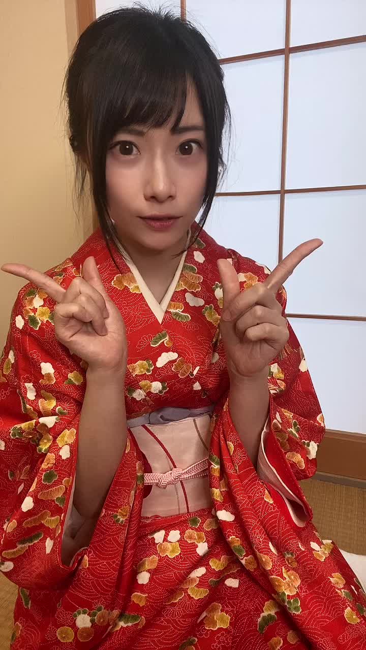 【着物美人♪】【天津いちは】#japanesegirl #キャットラビング #kimono