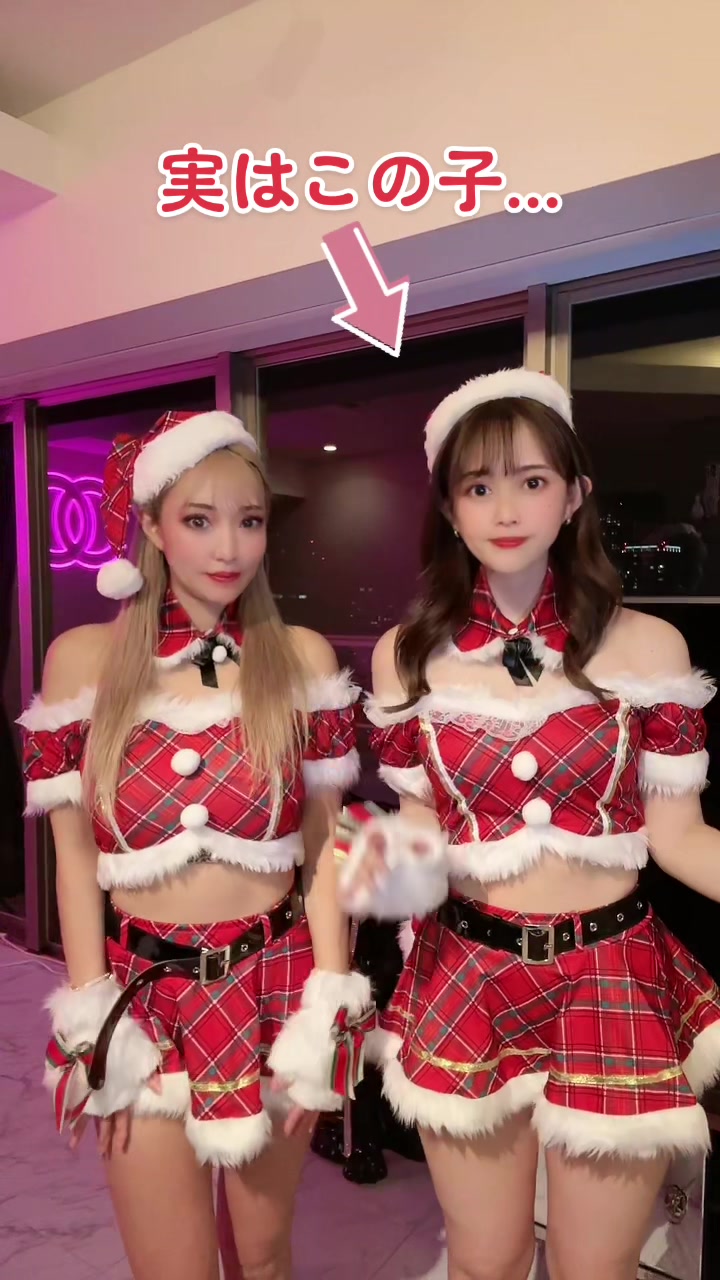 【桃瀬とも】【コスプレダンス】まいちゃんと一緒にTikTokとった💓 @竹内舞 #xmas #サンタコス #サンタコスプレ  #コスプレ #アイドル 